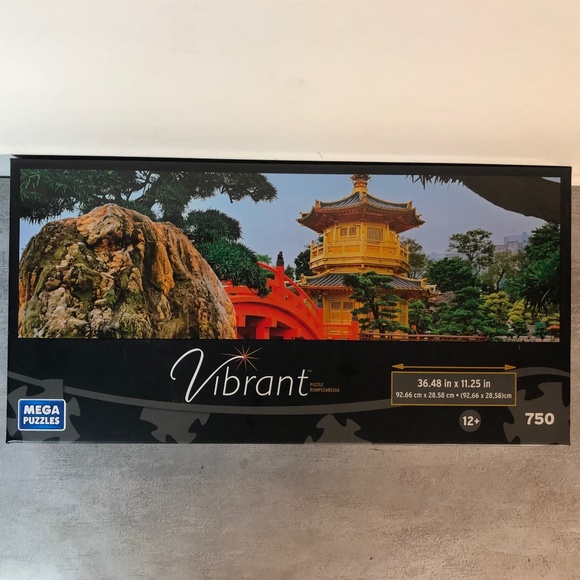 Mega Puzzles Vibrant 750 Piece Jigsaw Puzzle PAGODA Panorama - Picture 1 of 7